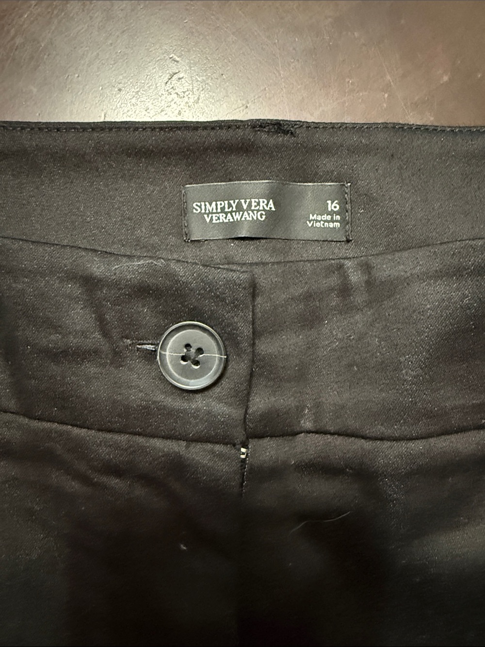Simply Vera Vera Wang Black High-Rise Dress Pants